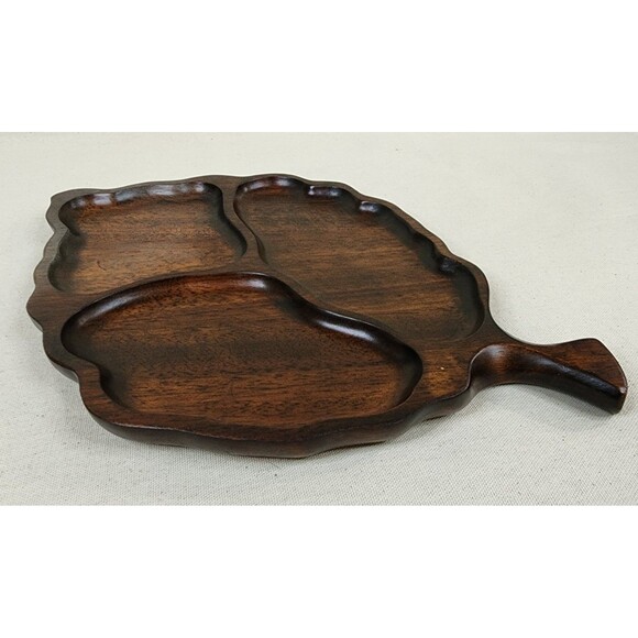 Vintage Cutler International Imperial Kayla Wood Leaf Tray (1950s–1970s) - Picture 5 of 11